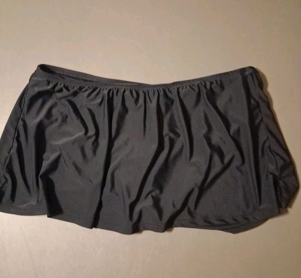 CATALINA BATHING SUIT SKIRT/BRIEF BOTTOM BLACK SIZE 2X (18W-20W)
